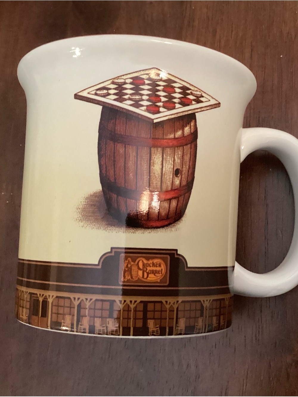 Vintage Cracker Barrel Checkerboard Mug